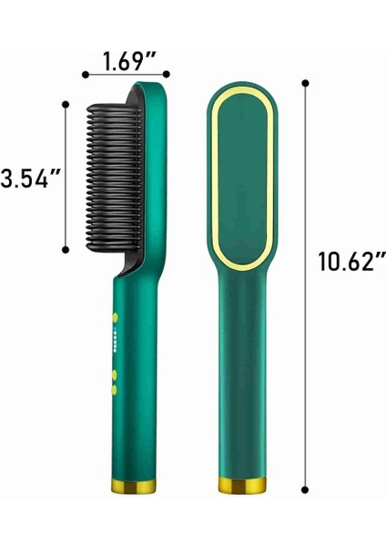 Kadınlar Için Yeni Orijinal Elektrikli Saç Düzleştirme Fırçası - 39 Saniye Hızlı Isıtma, 5 Ayar, Otomatik Kapanma (Yurt Dışından)