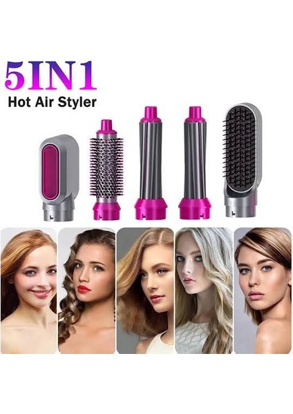 Kuru Veya Islak Saçları Düzleştirmek Için 5'i 1 Arada Elektrikli Tarak, Sıcak Hava Fırçası, (Yurt Dışından)