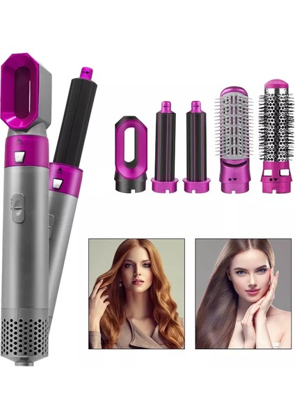 Kuru Veya Islak Saçları Düzleştirmek Için 5'i 1 Arada Elektrikli Tarak, Sıcak Hava Fırçası, (Yurt Dışından) modelleri
