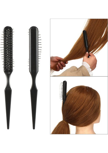 Adet Peruk Fırçası Sivri Kuyruk Hava Yastığı Fırçası Saç Uzatma Fırçası Kadın Kızlar Için Kuaförlük Şekillendirici Aracı Kafa Derisi Masaj Tarak (Yurt Dışından)