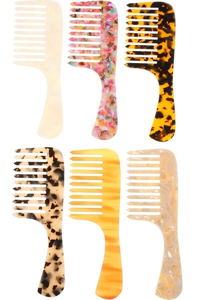 Tifcojew Asetat Plaka Tarak Leopar Baskı Anti-Statik Saç Tarağı Geniş Diş Mermer Saç Tarağı (Yurt Dışından) fiyatları