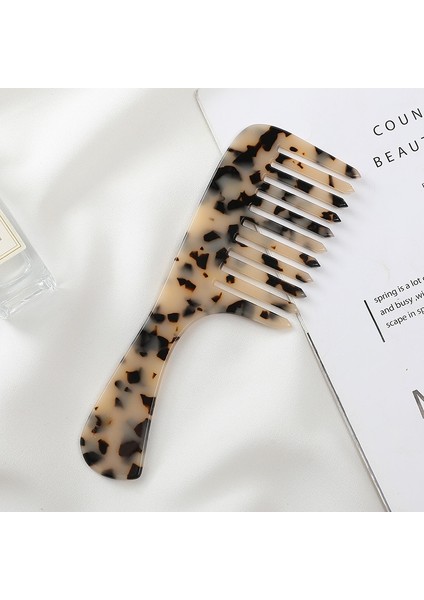 Tifcojew Asetat Plaka Tarak Leopar Baskı Anti-Statik Saç Tarağı Geniş Diş Mermer Saç Tarağı (Yurt Dışından) modelleri