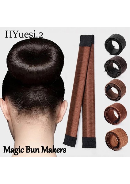 Tatlı Sihirli Saç Bun Maker Basit Tembel Kıvırcık Saç Sopa Dıy Büküm Bale Donut Kafa Bandı Kadın Kızlar Için Kolay Saç Şekillendirici Aracı (Yurt Dışından)