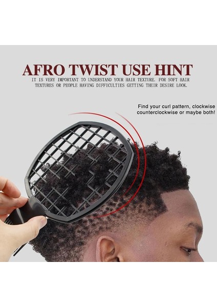Erkekler Büküm Saç Tarak Dalga Kıvırma Fırçası Kıvırcık Saç Braiders Aracı Afro Dreadlocks Abd Yüksek Kaliteli Abs Malzemeden Yapılmış (Yurt Dışından)