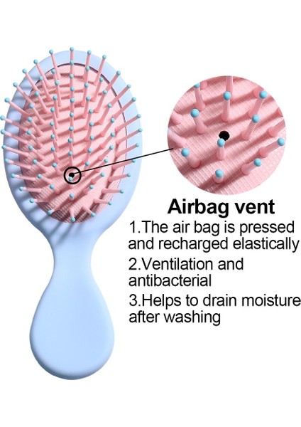 Adet Hava Yastığı Saç Fırçası Mini Kafa Masaj Tarak Anti Statik Çok Renkli Taşınabilir Islak Kuru Kullanım Kadın Saç Tarak Şekillendirici Aksesuarları (Yurt Dışından) fırsatları