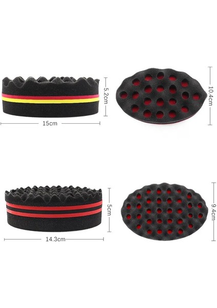 Afrika Sihirli Berber Sünger Saç Fırçası Siyah Adam Saç Büküm Sünger Çift Taraflı Sihirli Saç Kıvırmak Örgü Dreads Sünger Fırça (Yurt Dışından) fırsatları