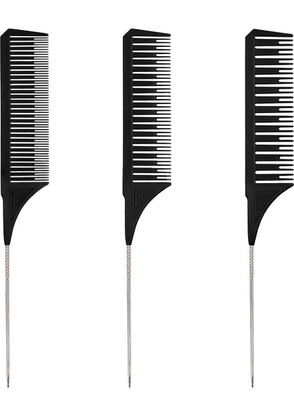Büyük ve Küçük Dişli Çelik Iğne Noktası Kuyruk Tarak Trendy Tarak Pc Stilist Için Uç-Kuyruk Saç Vurgulama Tarağı (Yurt Dışından)