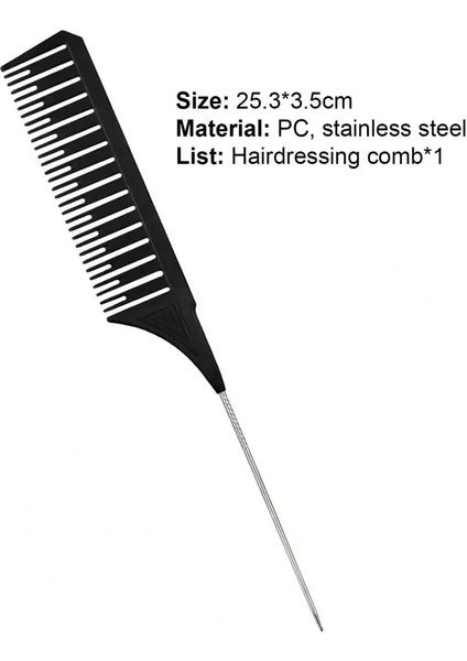 Büyük ve Küçük Dişli Çelik Iğne Noktası Kuyruk Tarak Trendy Tarak Pc Stilist Için Uç-Kuyruk Saç Vurgulama Tarağı (Yurt Dışından) modelleri