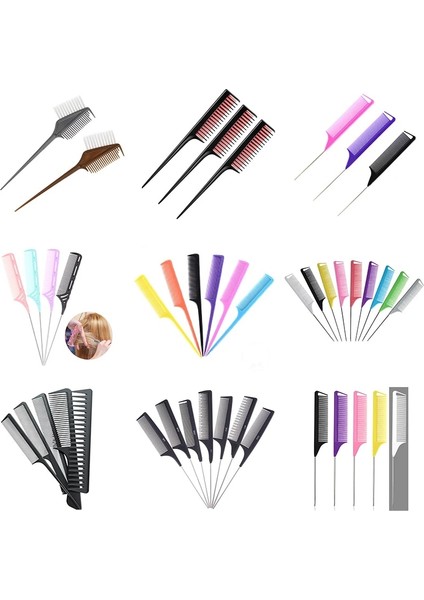 Isıya Dayanıklı Pin Sıçan Kuyruğu Tarak Sivri Kuyruk Yumuşak Tarak Ince Diş Saç Şekillendirici Taraklar Ayrı Ayrılık Salon Boyama Kuyruk Taraklar (Yurt Dışından)