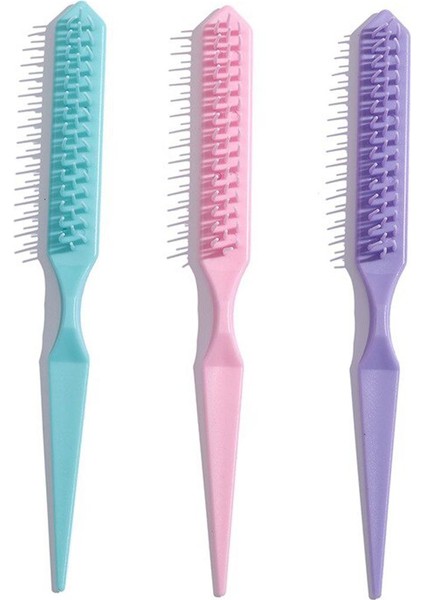 2022 Nokta Kuyruk Fırça Tarak Güzellik Salonu Saç Boyama Tarak Fırında Yağ Plastik Tarak Fırça Şeker Renk Kuaförlük Tarak (Yurt Dışından)