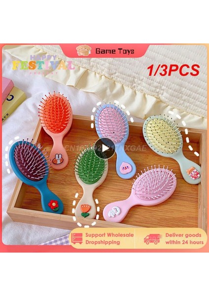 1/3 Adet Çocuklar Saç Tarak Bebek Erkek Sevimli Karikatür Saç Tarak Saç Fırçası Çocuk Taşınabilir Anti-Statik Rahat Kafa Masajı (Yurt Dışından)