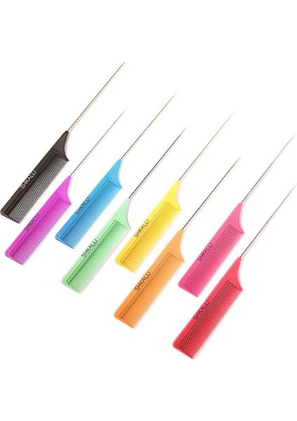 Ince Diş Metal Pin Kuaförlük Saç Şekillendirici Sıçan Kuyruğu Tarak Kuaför Vurgulamak Tarak Saç Boyası Araçları (Yurt Dışından)