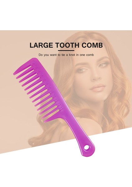 Anti-Statik Büyük Geniş Diş Tarak Kuaförlük Tarak Kadın Asılı Delik Kolu Kavrama Kıvırcık Saç Şekillendirici Saç Fırçası Güzellik Saç Tarak (Yurt Dışından) modelleri
