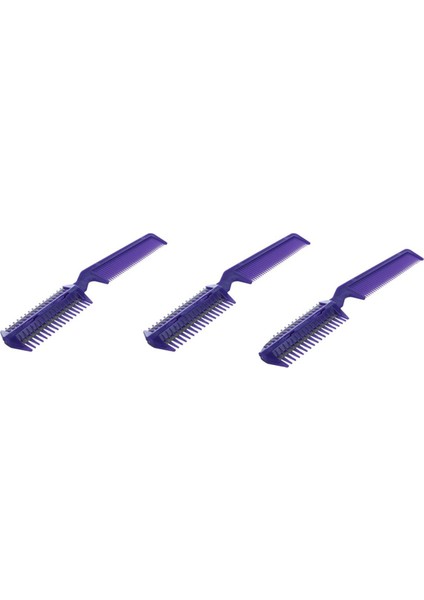 Jınmy 3x Metal Bıçaklı Tıraş Makinesi Plastik Saç Tarak Kesici Giyotin Mor (Yurt Dışından)