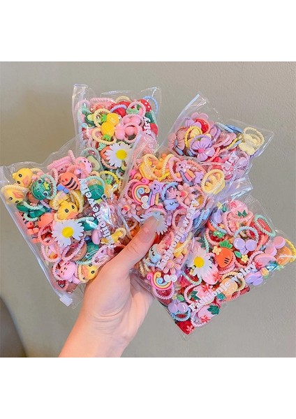 10/20 Adet/takım Yeni Sevimli Karikatür Bantlar Kızlar Elastik Saç Bantları Saç Aksesuarları Çocuklar Için Scrunchies Şapkalar Süsler Hediye (Yurt Dışından)