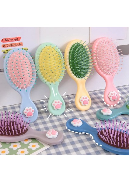 Sevimli Şeker Renk Kedi Pençe Yay Anti-Vida Saç Fırçası Tarak Masaj Taşınabilir Dolaşık Çözücü Ev Banyo Saç Fırçası Kadınlar Için Bebek Şeyler (Yurt Dışından) fiyatları