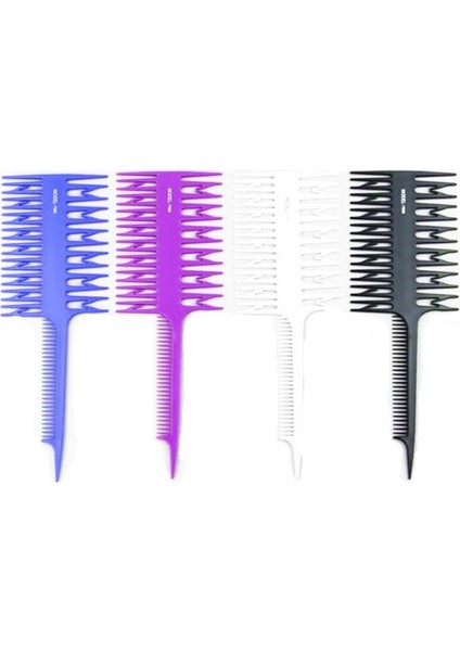 Profesyonel Plastik Tek Yönlü Örgü Vurgulama Folyo Saç Tarak Salon Aracı Saç Boyası Tarak Bölüm Vurgulamak Tarak Kenar Fırçası (Yurt Dışından)