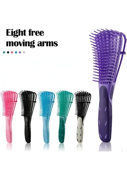 Kuaförlük Saç Ahtapot Tarak Dolaşık Açıcı Fırça Kıvırcık Saçlar Kadın Ev Masaj Olmayan Düğümlü Tarak (Yurt Dışından)