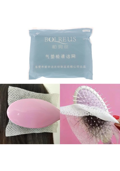 50 Adet Temizleme Ağı Saç Fırçası Tarak Hava Yastığı Pet Tarak Fırça Temizleme Kağıdı Pedi (Yurt Dışından)