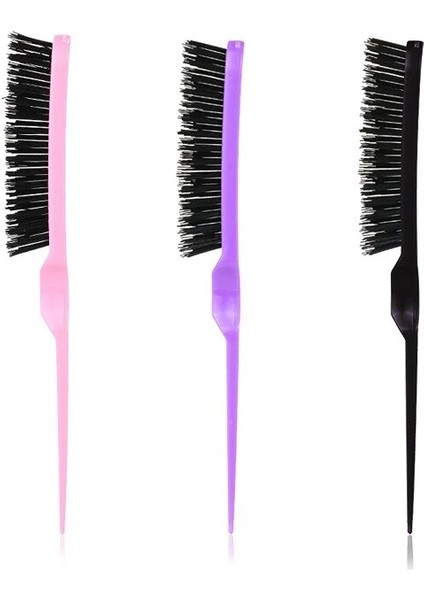 Üç Sıralı Saç Fırçaları Saç Şekillendirici Araçları Naylon Cepillo Para Cabello Escova De Cabelo Profissional Szczotka Wlosow Yapmak (Yurt Dışından)