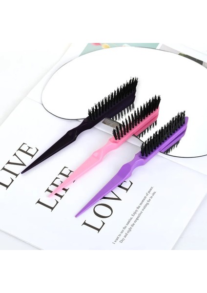 Üç Sıralı Saç Fırçaları Saç Şekillendirici Araçları Naylon Cepillo Para Cabello Escova De Cabelo Profissional Szczotka Wlosow Yapmak (Yurt Dışından) fiyatları