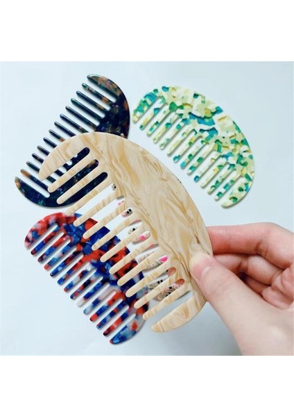 Adet Kore Asetat Anti-Statik Saç Tarak Renkli Masaj Rahat Kuaförlük Tarak Saç Fırçası Saç Şekillendirici Aracı Kadınlar Için (Yurt Dışından)