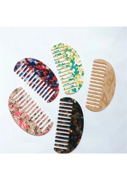 Adet Kore Asetat Anti-Statik Saç Tarak Renkli Masaj Rahat Kuaförlük Tarak Saç Fırçası Saç Şekillendirici Aracı Kadınlar Için (Yurt Dışından) fiyatları
