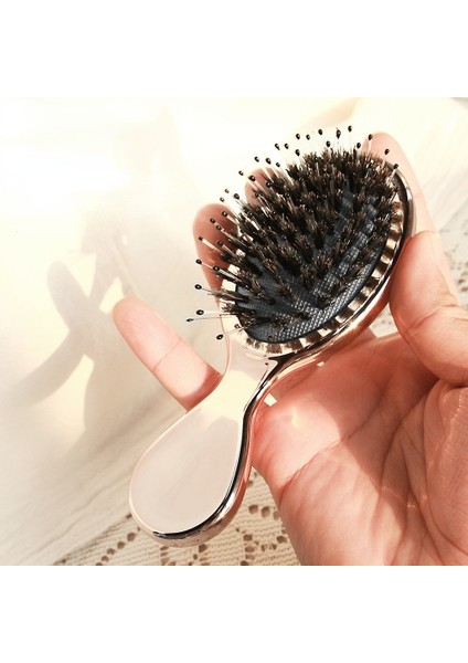 Kız Mini Saç Fırçası Altın ve Gümüş Renk Oval Tarak Saç Fırçası Anti Statik Saç Tarak Kadın Kuaförlük Masaj Tarak Fırça Saç (Yurt Dışından) fiyatları