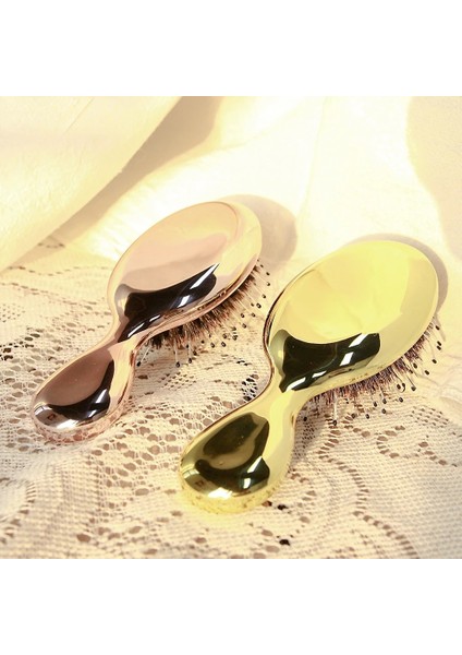 Kız Mini Saç Fırçası Altın ve Gümüş Renk Oval Tarak Saç Fırçası Anti Statik Saç Tarak Kadın Kuaförlük Masaj Tarak Fırça Saç (Yurt Dışından) indirimleri