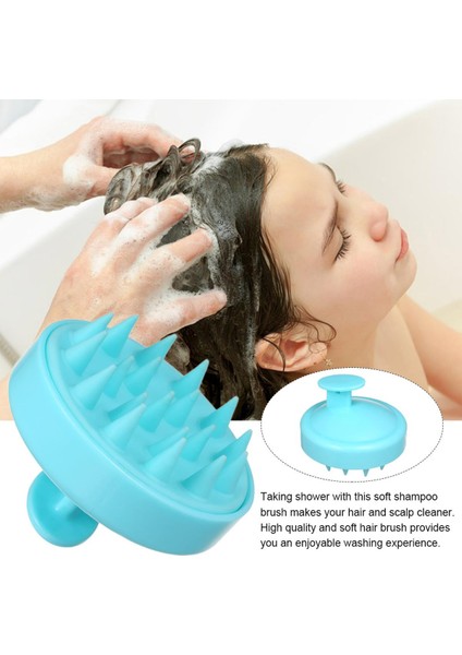 Nyt Yumuşak Silikon Kafa Masaj Tarak Saç Derisine Masaj Şampuan Fırçası Saç Derisi Scrubber (Yurt Dışından)