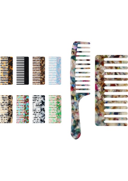 Asetat Saç Combs Kore Moda Renkli Yüksek Kaliteli Geniş Diş Tarak Kadın Kızlar Için Saç Şekillendirici Aracı Anti-Statik Dolaşık Açıcı (Yurt Dışından) fırsatları