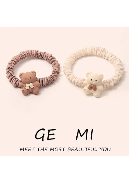 Adet/takım Sevimli Ayı Saç Elastik Bağları Karikatür Saç Halat At Kuyruğu Saç Tutucu Saç Aksesuarları Kız ve Kadınlar Için (Yurt Dışından)