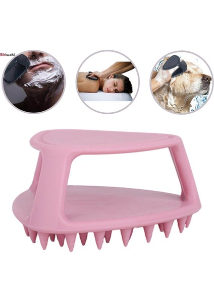 Sakal Temizleme Fırçası Silikon Bıyık Tarağı Erkekler Için Babaya Hediyeler Pembe (Yurt Dışından)