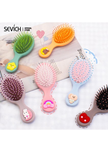 Sevıch Saç Fırçası Masaj Saç Derisi Sevimli Mini Hava Yastığı Tarak Renkler Rastgele (Yurt Dışından)