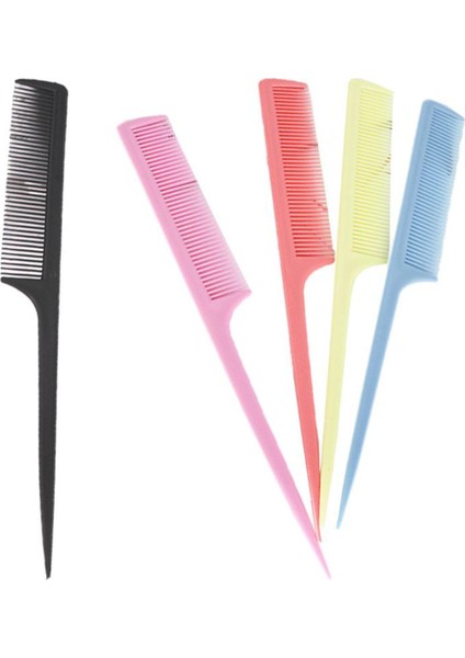 1pc 20.5cm Kadın Taşınabilir Plastik Sıçan Kuyruğu Saç Tarak Ince Diş Uzun Saplı Fırça (Yurt Dışından)
