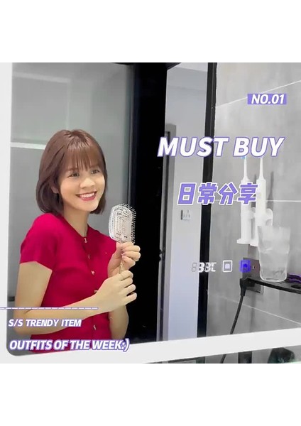 Şeffaf Glitter Toz Büyük Kavisli Tarak Içi Boş Kaburga Tarak Bayanlar Düz Kıvırcık Saç Kabarık Şekillendirici Tarak (Yurt Dışından)