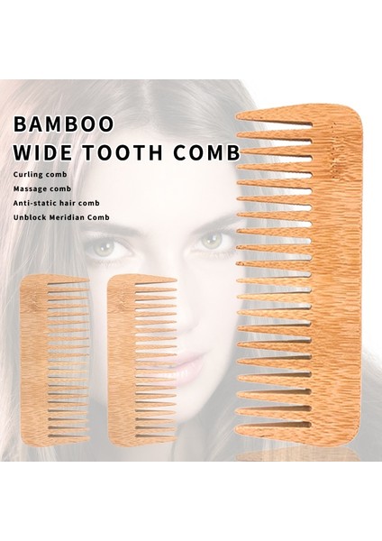 Doğal Bambu Ahşap Geniş Diş Tarak Anti-Statik Tarak Saç Bakımı Sağlıklı Tarak Masaj Saç Şekillendirici Araçları (Yurt Dışından) fiyatları