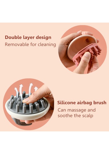 Sevıch 2 Renk Şampuan Fırçası Temiz Saç Silikon Masaj Saç Derisi Tarağı (Yurt Dışından) modelleri