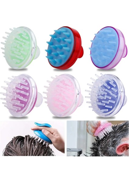 Saç Derisi Fırçası Saç Tarak Kafa Saç Baş Masaj Aleti Şampuan Fırçası Yıkama Döner Saç Fırçası Vurgu Tarak Meridyen Masaj Taraklar (Yurt Dışından)