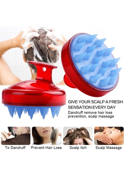 Saç Derisi Fırçası Saç Tarak Kafa Saç Baş Masaj Aleti Şampuan Fırçası Yıkama Döner Saç Fırçası Vurgu Tarak Meridyen Masaj Taraklar (Yurt Dışından) fiyatları