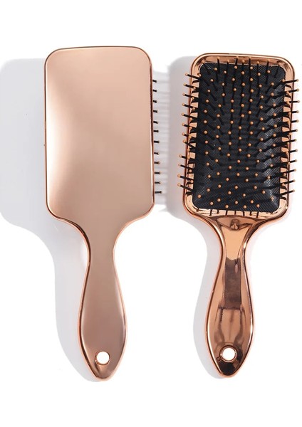 Adet Elektroliz Gül Altın Kare Saç Tarağı Hava Yastığı Taraklar Kadın Saç Derisi Masaj Tarak Saç Fırçası Kuaförlük Aracı (Yurt Dışından)