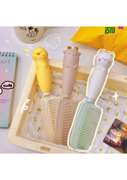 Sevimli Karikatür Hava Yastığı Tarak Kadın Saç Derisi Masaj Tarak Kızlar Anti-Statik Islak Kıvırcık Detangle Saç Fırçası Ev Salon Şekillendirici Aracı (Yurt Dışından)