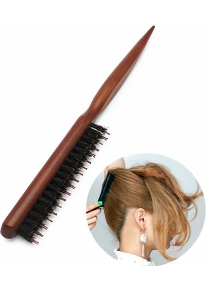 Yüksek Kaliteli Ahşap Saplı Doğal Domuzu Kıl Saç Fırçası Kabarık Tarak Kuaförlük Berber Saç Şekillendirici Araçları (Yurt Dışından) fiyatları