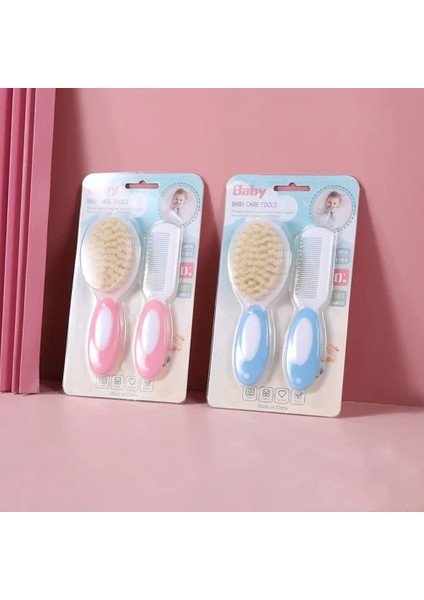 Adet/takım Bebek Bakımı Bebek Yün Fırça Tarak Seti Çizilmez Kız Saç Fırçası Yenidoğan Saç Fırçası Bebek Tarak Kafa Masajı Çocuk Tarak (Yurt Dışından)
