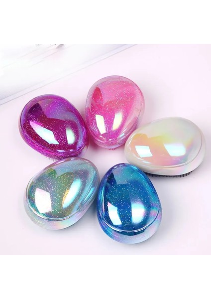 Çocuklar Düz Saç Fırçası Anti-Düğüm Saç Pürüzsüzleştirici Tarak Ebru Yumurta Glitter Anti Statik Masaj Saç Fırçası Arapsaçı Saç Bakımı (Yurt Dışından) fiyatları