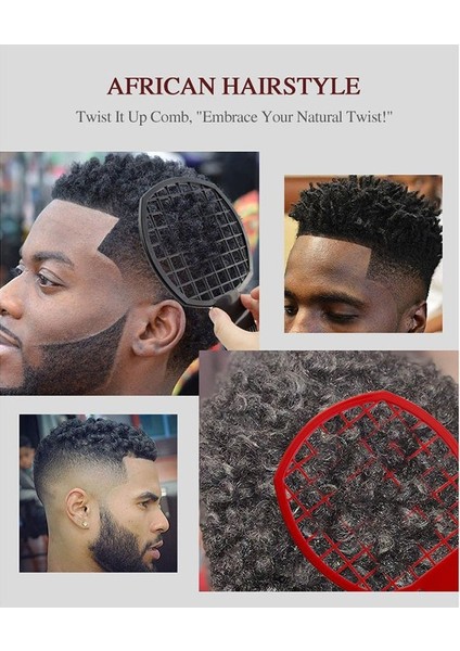 Mod Mannen Çift Uçlu Twist Up Kam Professionele Krullend Haar Vuile Vlecht Kam Perma Stijl Kam Twisted Tool Nieuwe (Yurt Dışından) modelleri