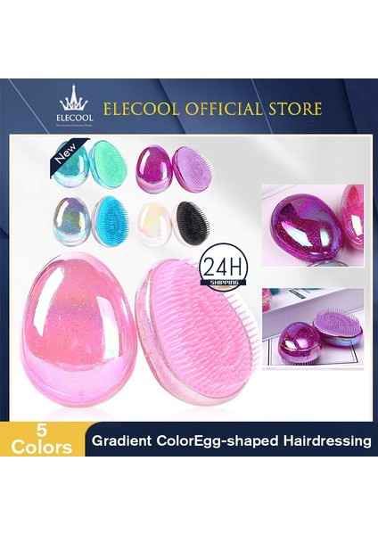 Renk Kolu Tarak, Anti-Statik Masaj Saç Bakım Fırçası Arapsaçı Detangle Duş Masaj Saç Fırçası Tarak Salon Saç Şekillendirici Aracı (Yurt Dışından) modelleri