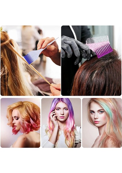 Berber Boyası Saç Fırçası Salon Mini Kaymaz Renkli Krem Fırça Saç Boyama Fırçası Saç Boyası Aplikatör Toz Fırçası (Yurt Dışından) fırsatları