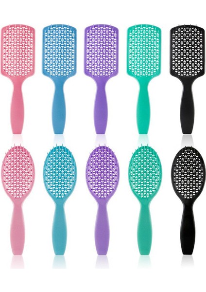 Geniş Diş Hava Yastığı Tarak Kadın Saç Derisine Masaj Tarak Saç Fırçası Oyma Tarak Salon Kuaför Kuaförlük Şekillendirici Araçları (Yurt Dışından)