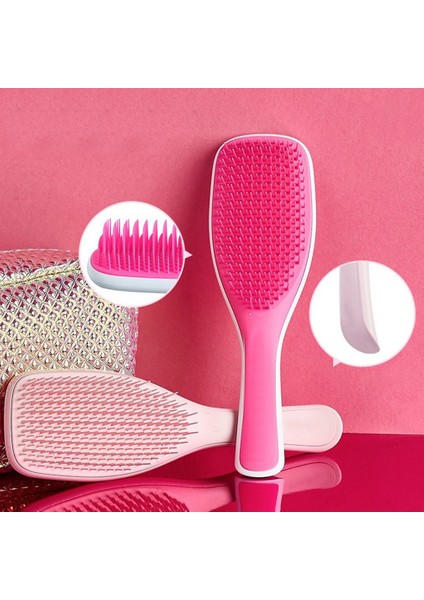 Bayanlar Saç Derisi Masaj Tarağı Ev Uzun Saplı Tarak Islak ve Kuru Tarak Taşınabilir Bayanlar Günlük Masaj Tarağı - Beyaz (Yurt Dışından) indirimleri